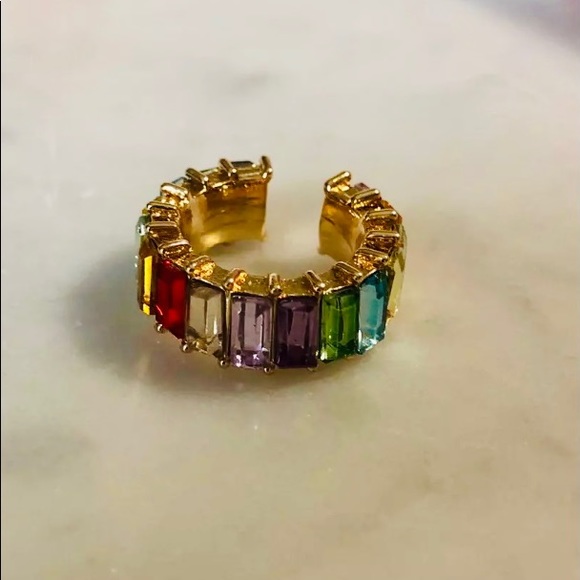 Gold and rainbow ear cuff - Picture 4 of 5